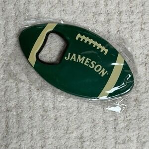 Jameson Irish Whiskey Football Shaped Bottle Opener Green Tailgate Bar Tool